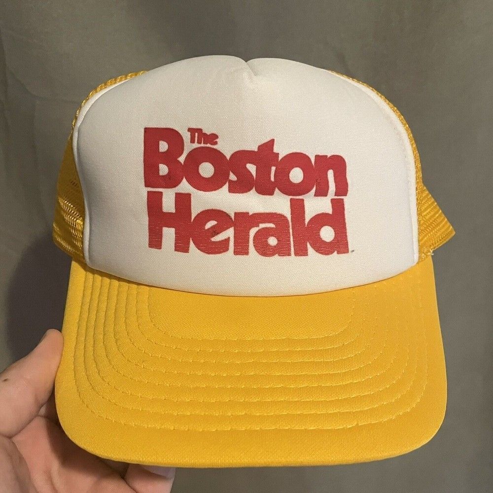 The Boston Herald Snapback Vintage Hat Cap News Trucker Mesh